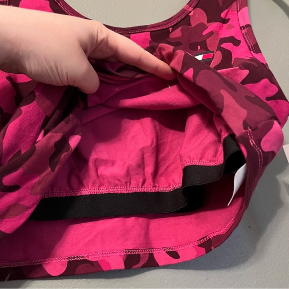 NWT Tommy Hilfiger Sport Sz Large Pink Camo Built-in Twist Front Sports Bra! - Picture 7 of 8